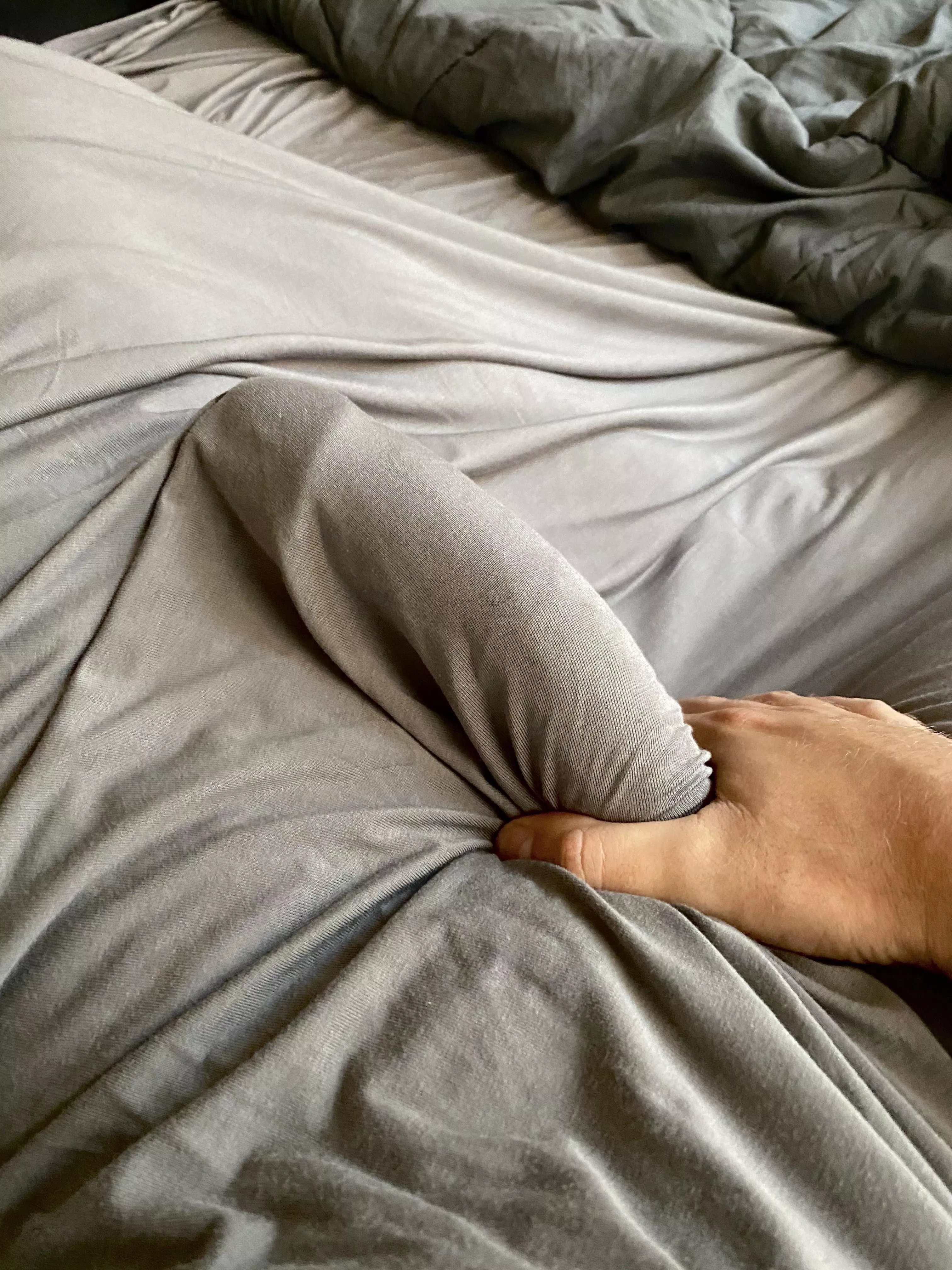 Edging under the sheets next to my sleeping wife posted by Opening_Expert_740