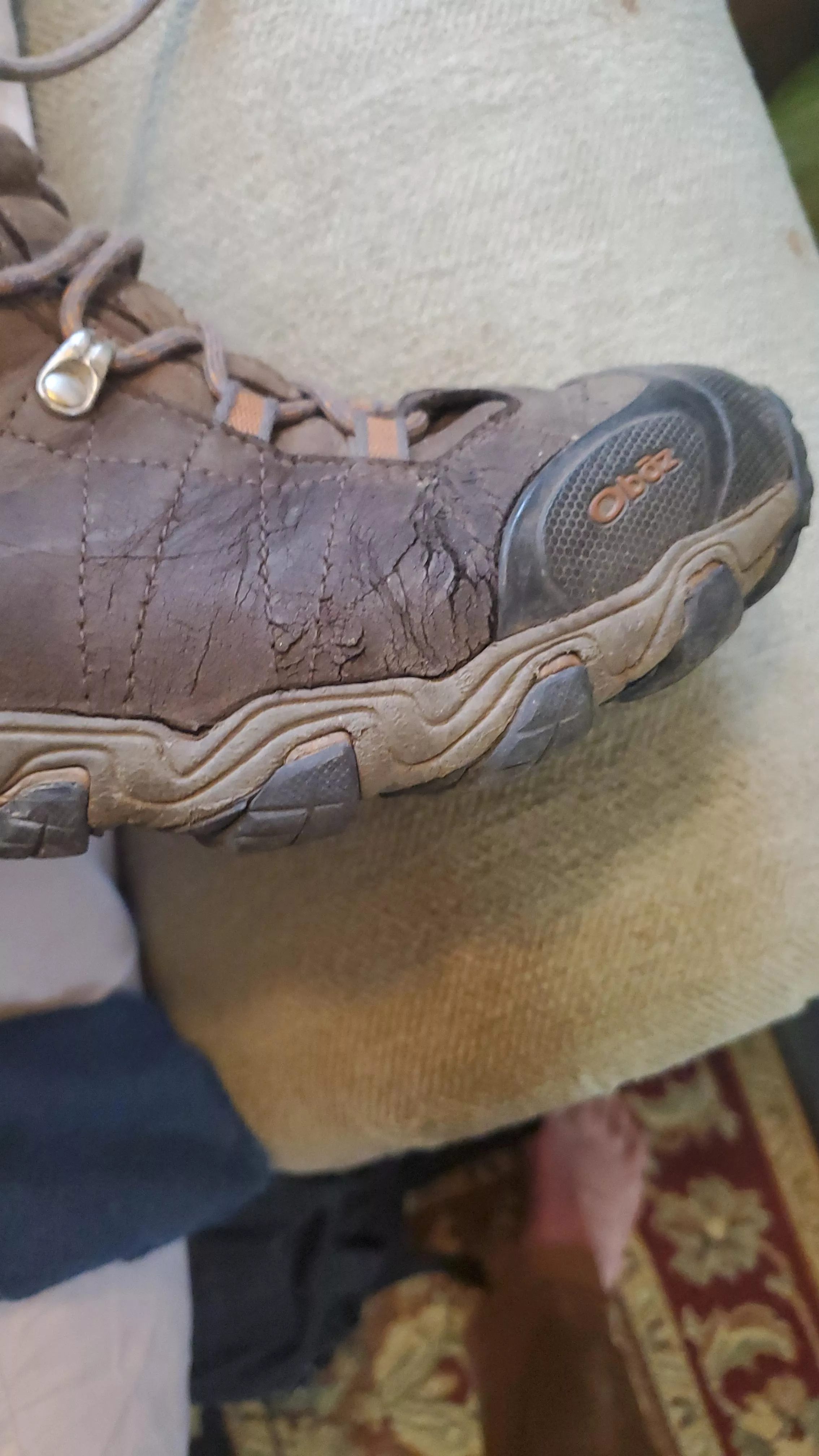 Hiking boots starting to crack.  What can I do? posted by MikeMazook