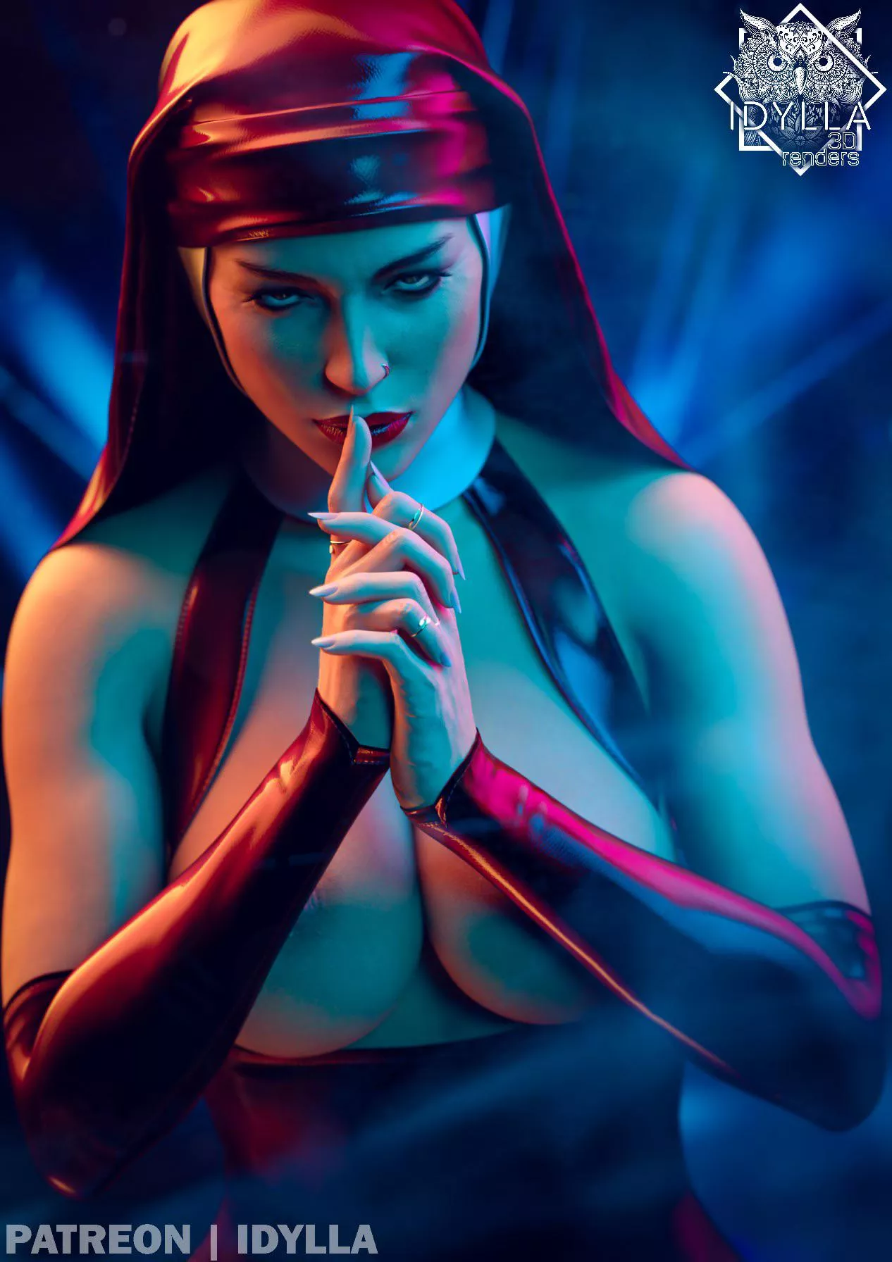 Lara Croft as a Nun (Idylla) posted by Idylla31