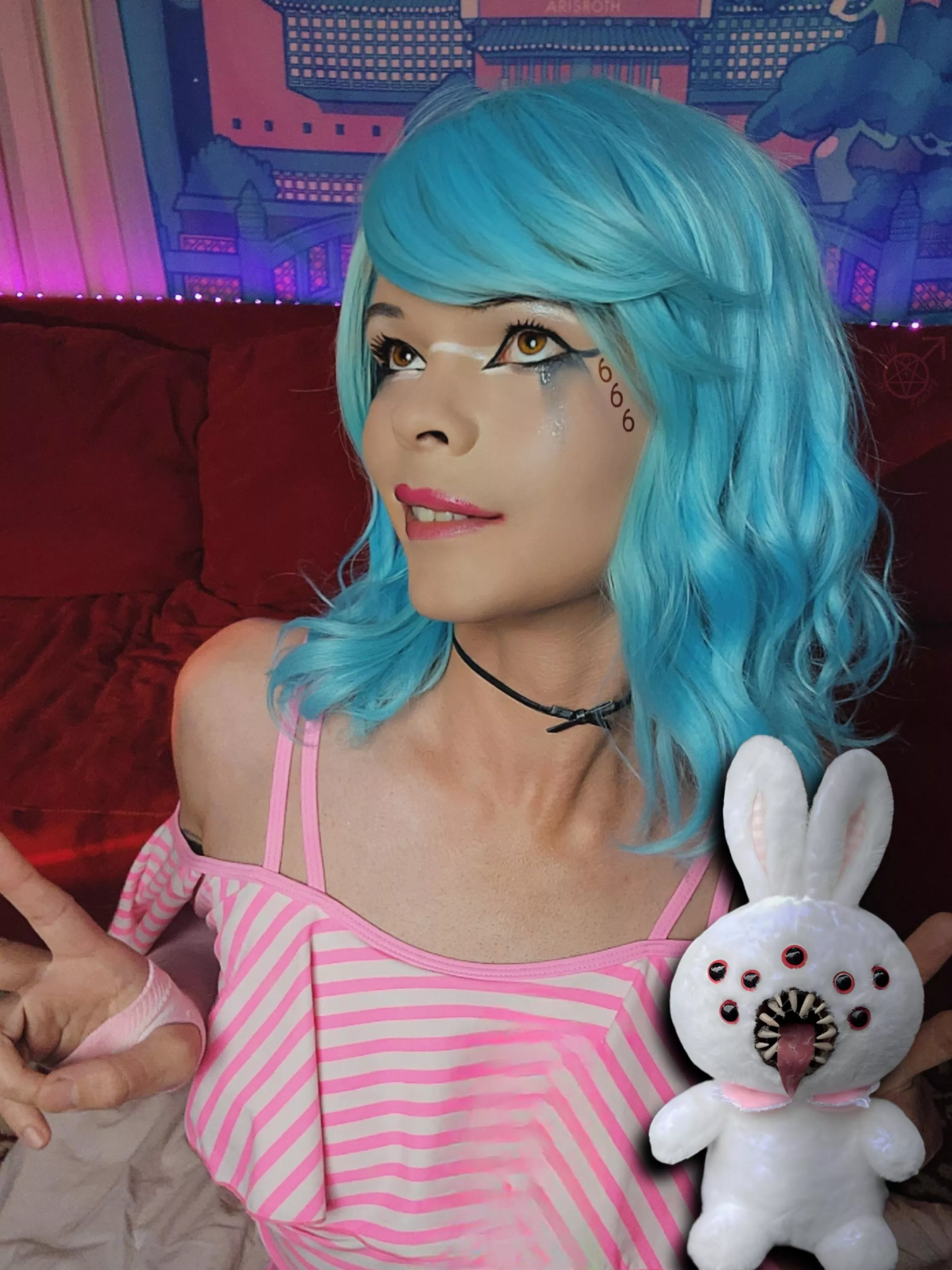 The teddy stays 😼 posted by Slythefemboy