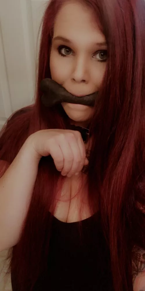 This puppy loves her bones 🦴 by spookygothbae