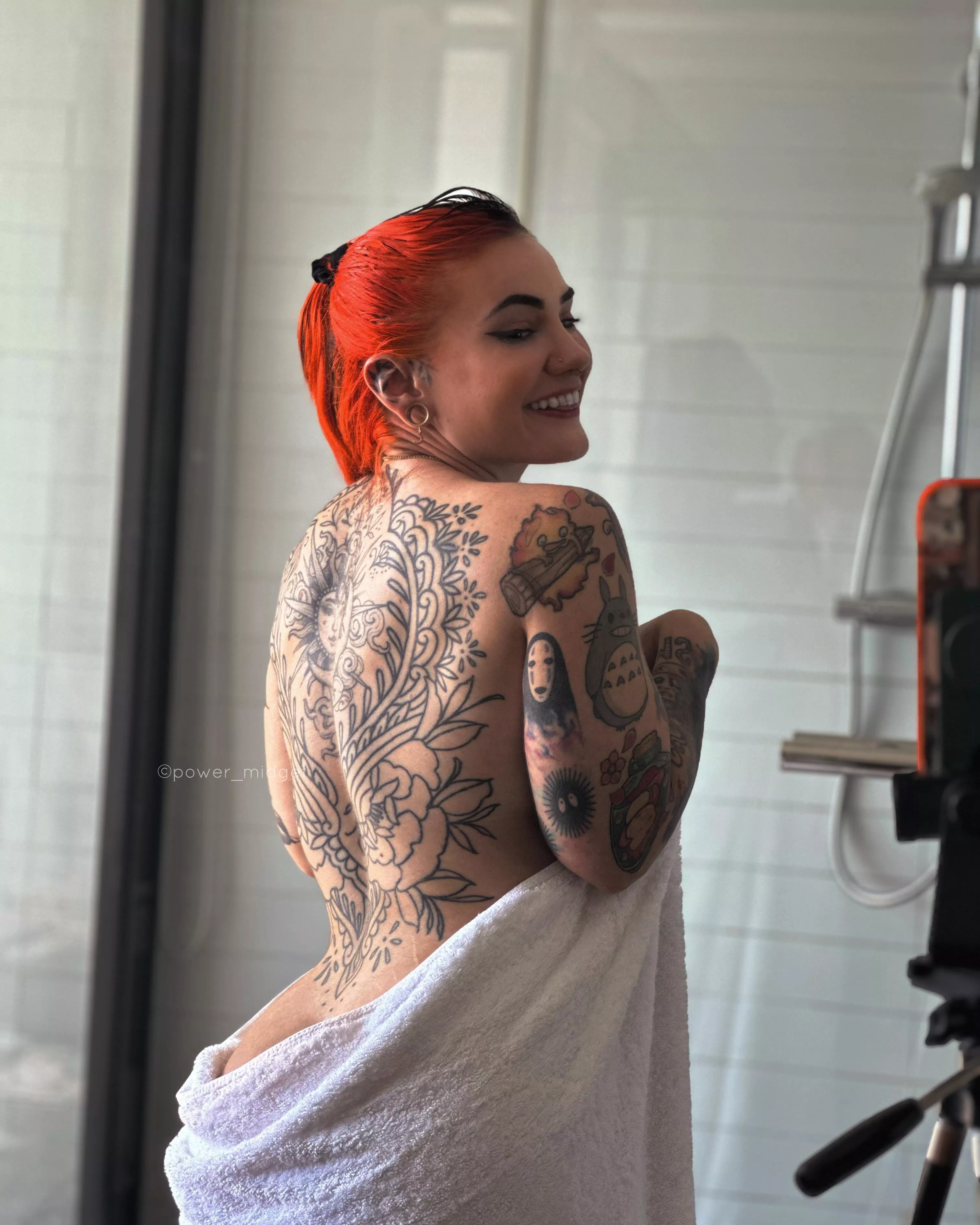 Wanna wash my back? 😇🖤 posted by power_midget