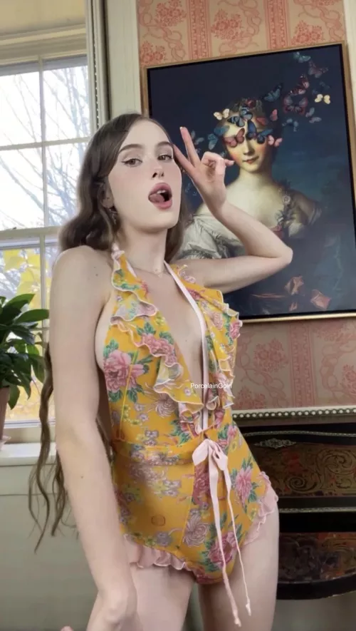 Want to dive into my modest bulge? 🌸 by porcelaingoirl