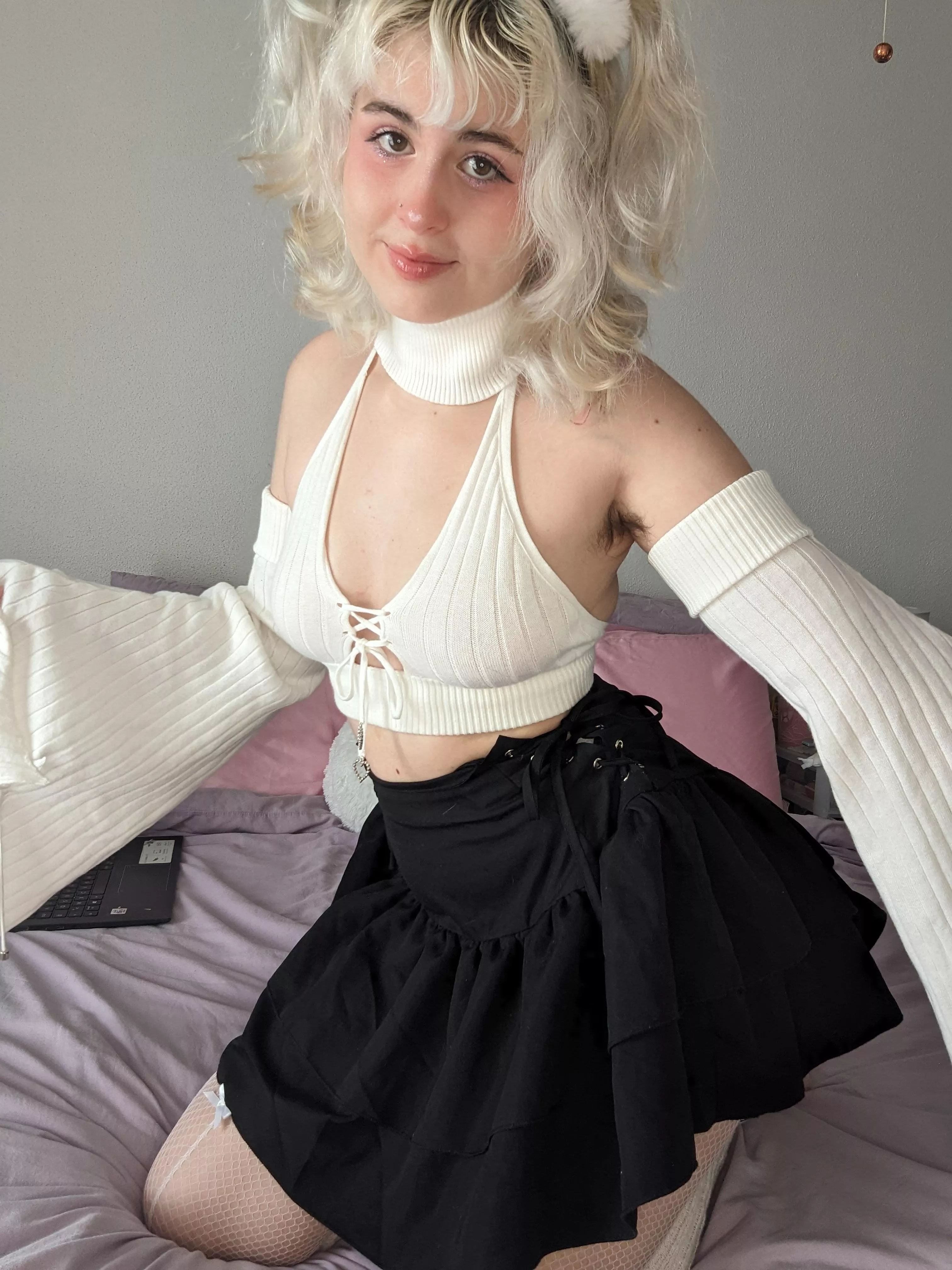 With this outfit you can still enjoy a little peek 🙈💕 posted by Emirialovesu