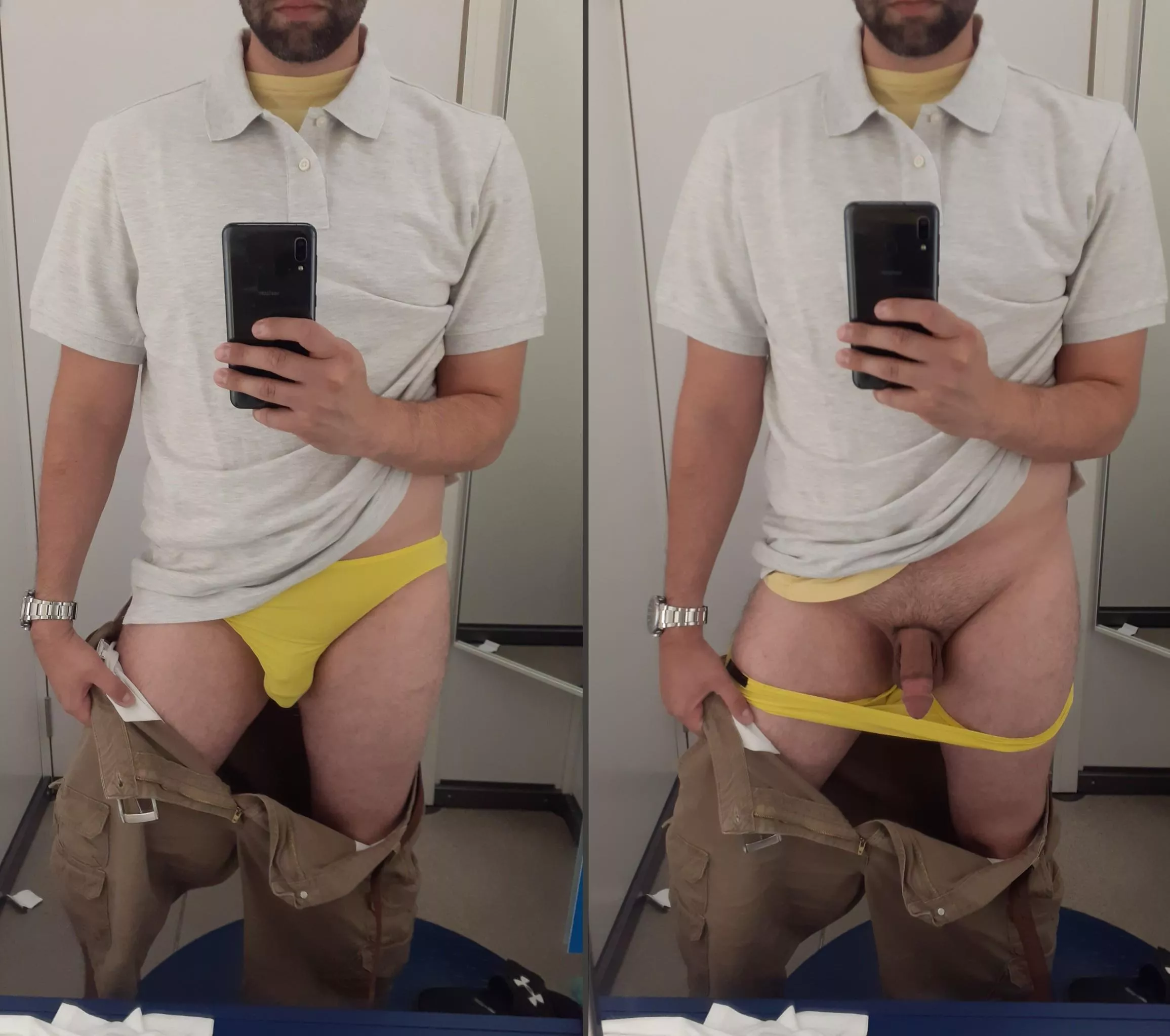 Behind fitting room doors. posted by Phlox33