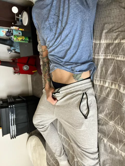 Bored and horny and wearing a jock. Ideas or tasks? by Freebodynerd