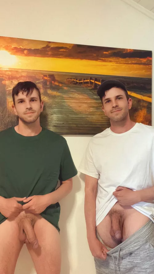 Brothers comparing dicks. Whose is bigger? by LeeCoehrXXX