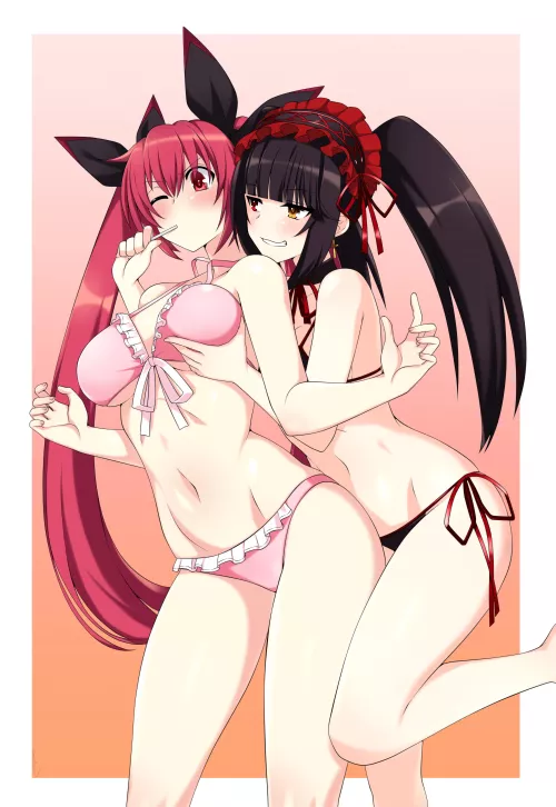 [Date A Live] Kotori X Kurumi by Jayjaf