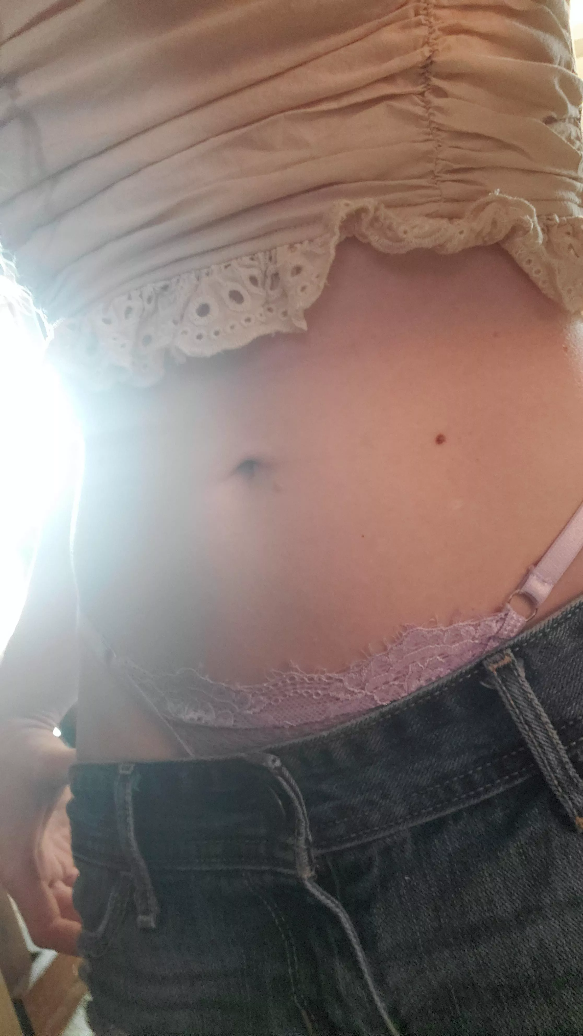 Doesn't my button deserve a soft poke in the sunshine? posted by nocapkitten