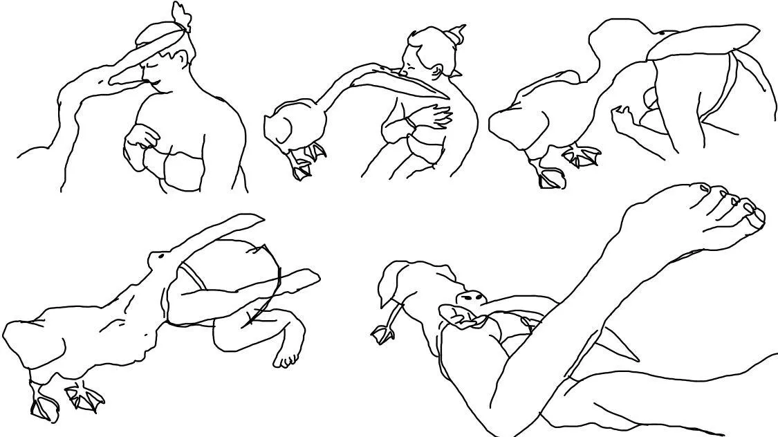 {image} pelican vore storyboard [OC by YourDeliciousDinner] [?/F] [animal/human] [oral] [soft] posted by YourDeliciousDinner