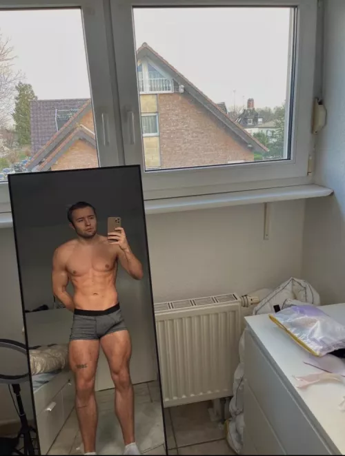 Me in underwear today by Moonshotsbenny67