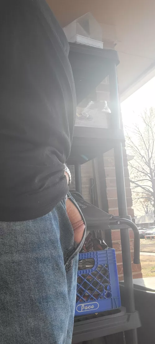 On porch by publicnude35