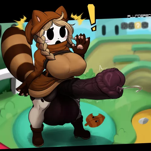 Tanuki suit Shy gal (plundered) by Au-Radish1349