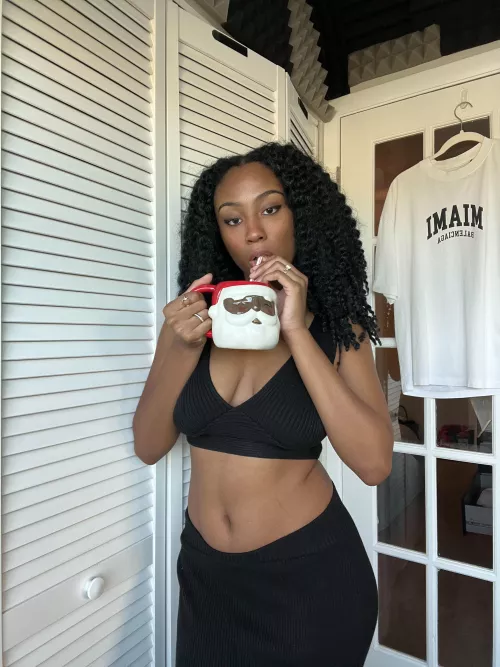 Do you like my black Santa mug…? :) by Vegetable-Chance9180