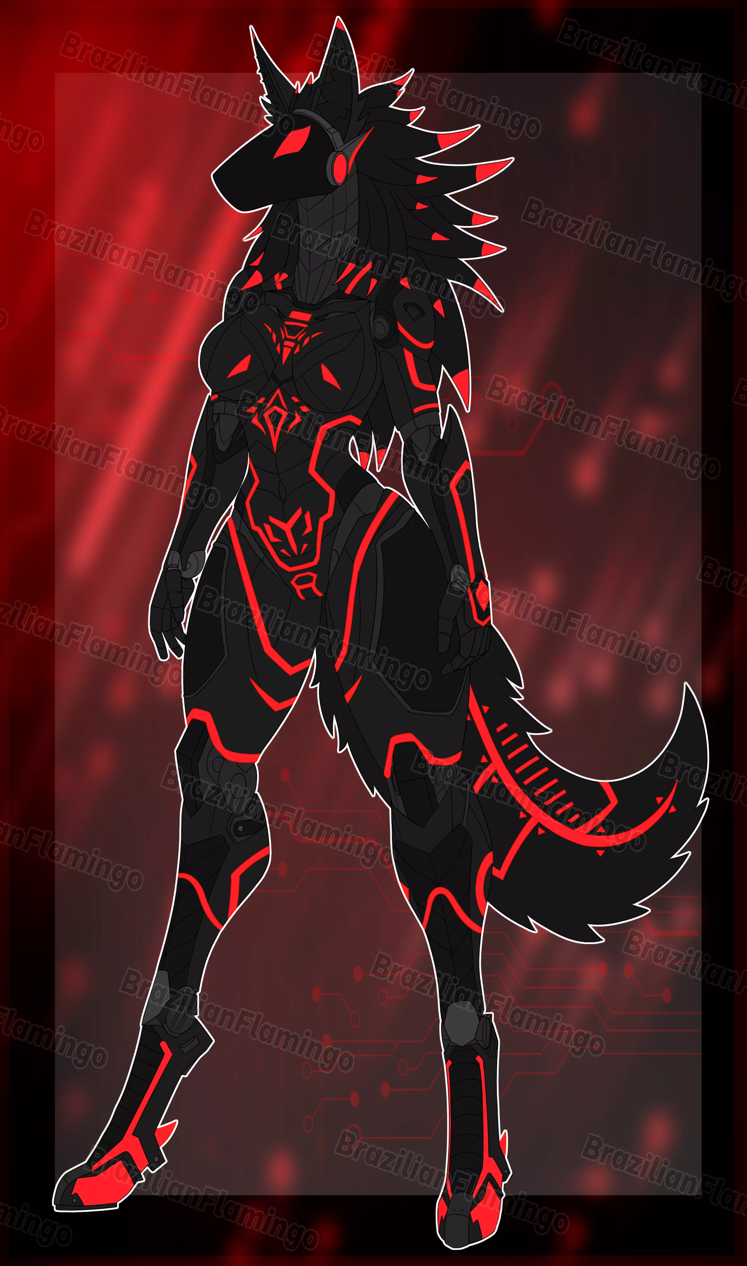 Evil Cyber protogen Adopt for 35$! posted by BrazilianFlamingo
