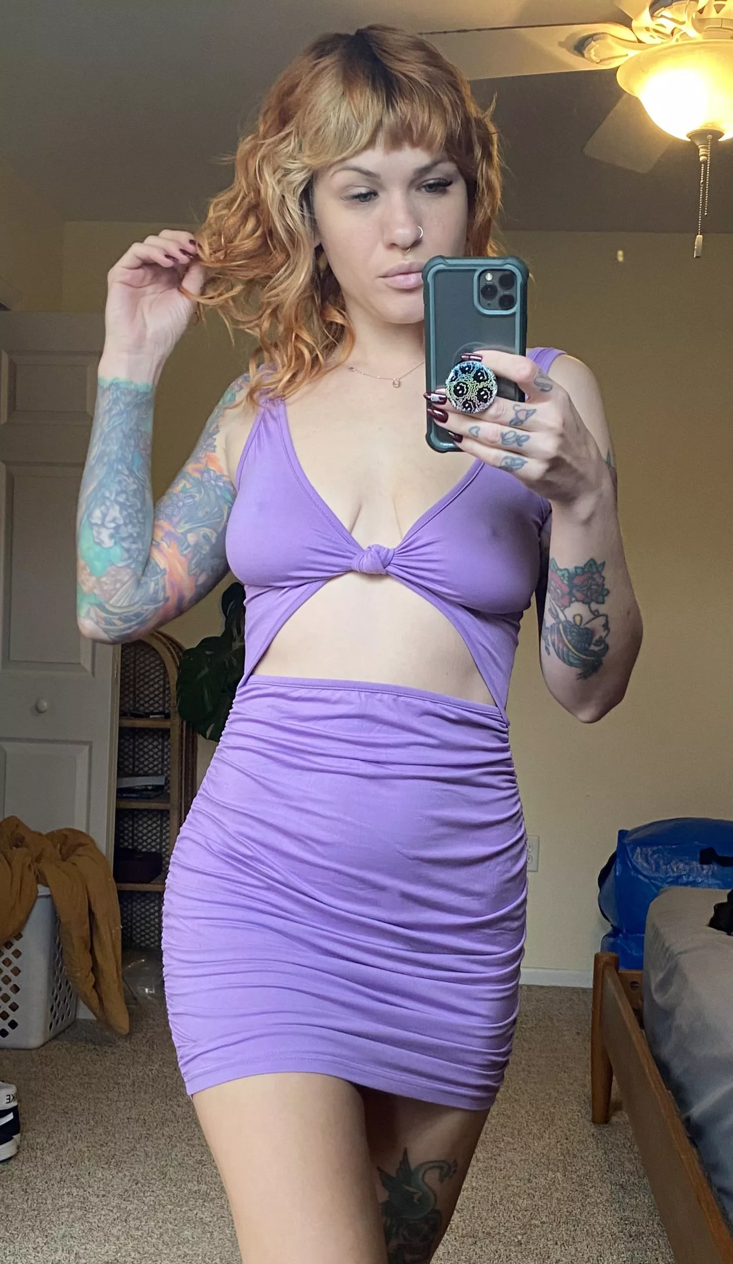 Me and this purple dress are waiting patiently for warmer weather posted by Allisummerx
