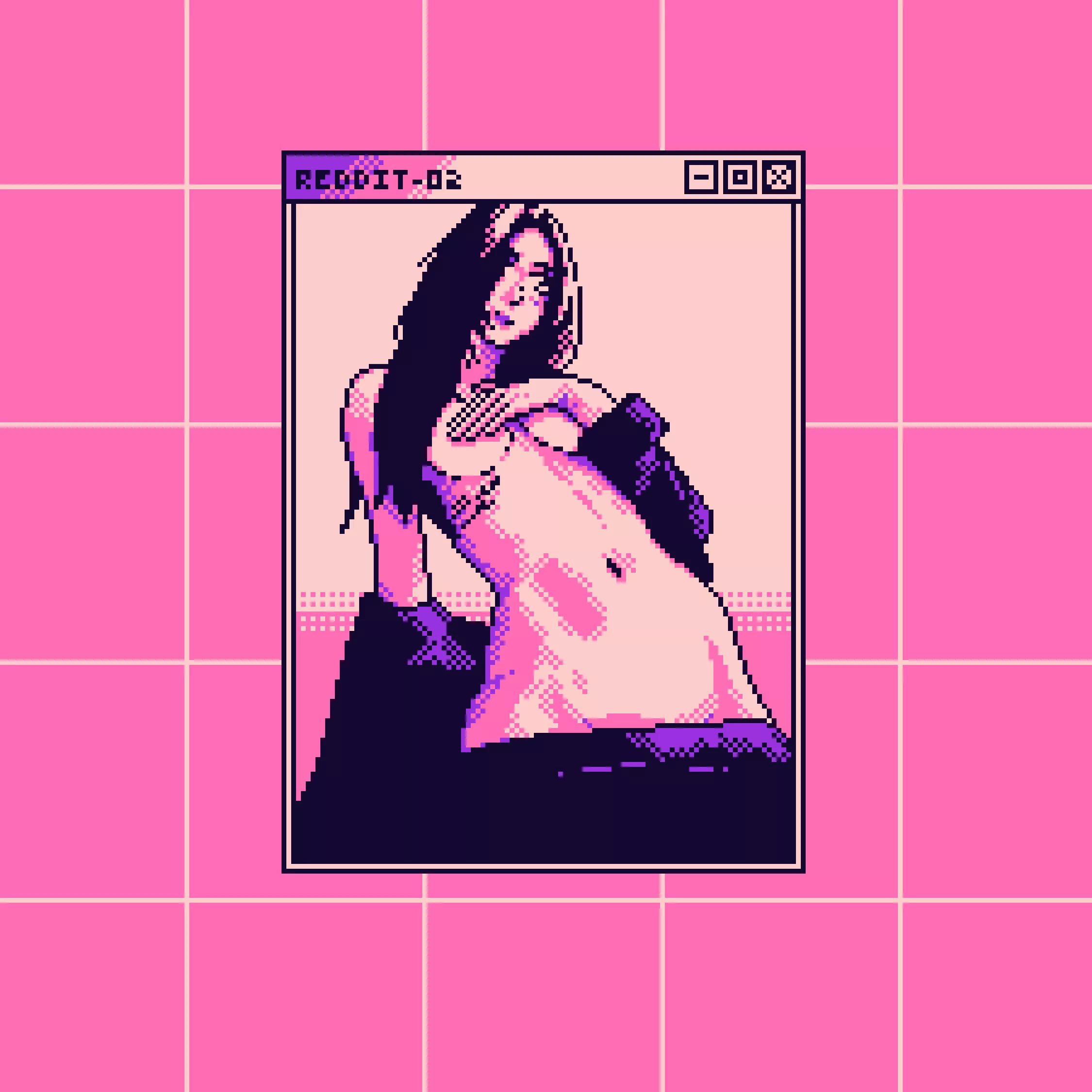 Pixelart version of a girl from reddit posted by Redlotoo