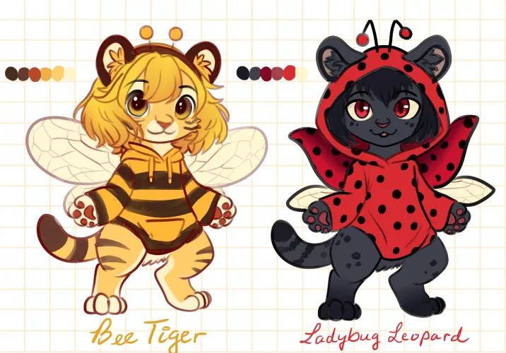Smol Cat/Bug Hybrids - Adoptables (Art and Designs by Me!) by Glittering-Amount-68