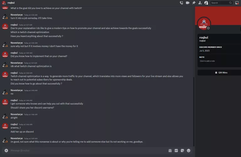 weird new scam going around? by Nifty52