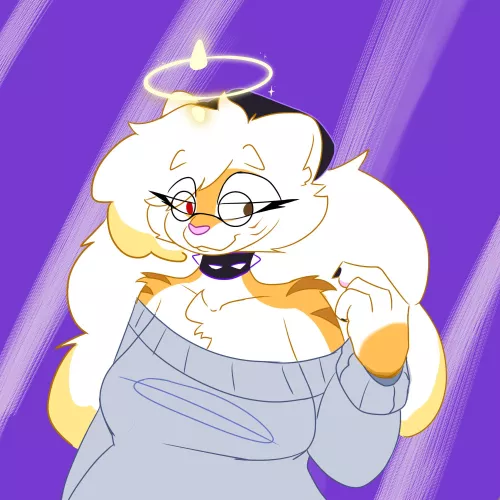 A random doodle of my sona I finished a day ago.  by SpookyCinnaBunn