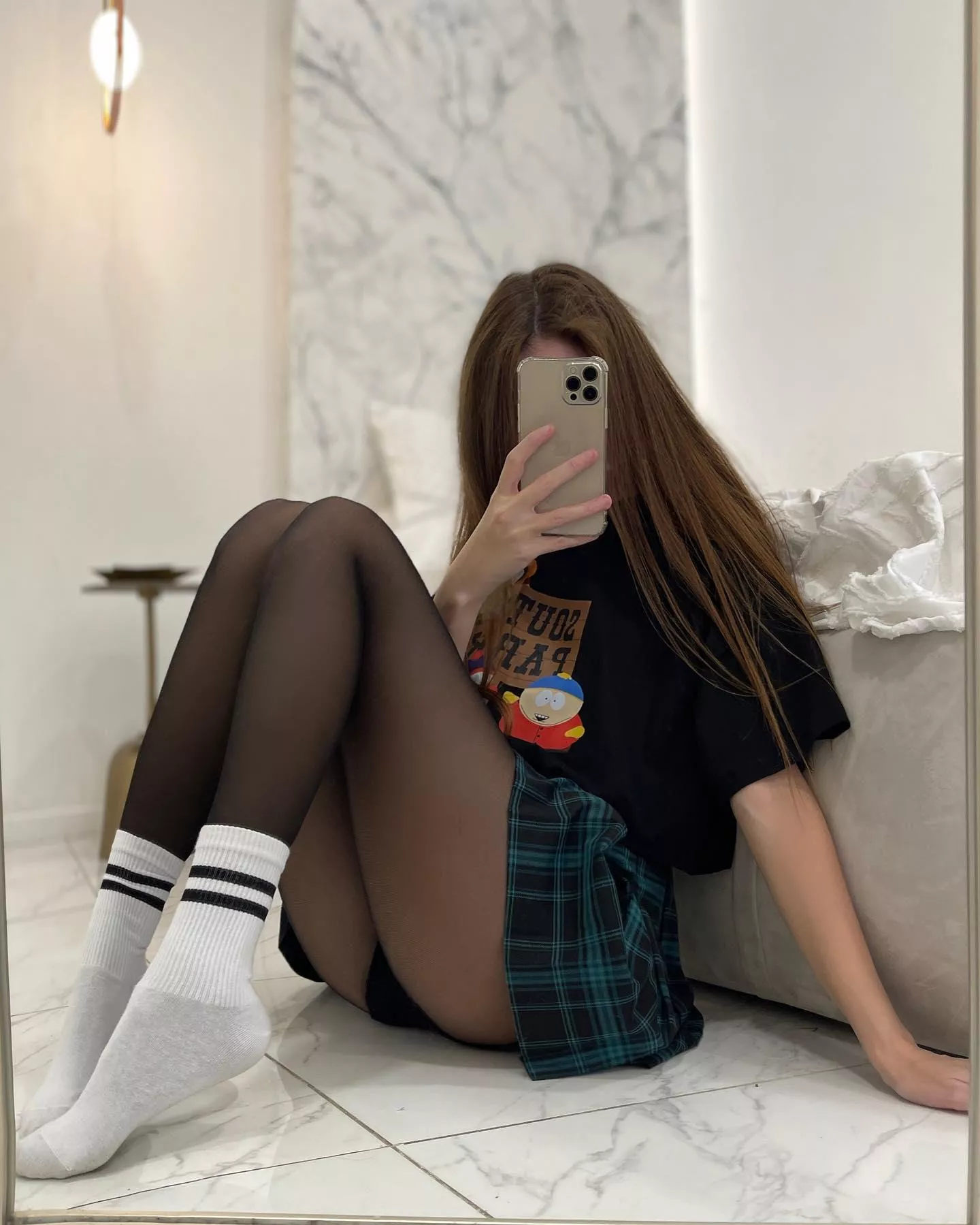 Black nylon with socks [F] posted by basegvd