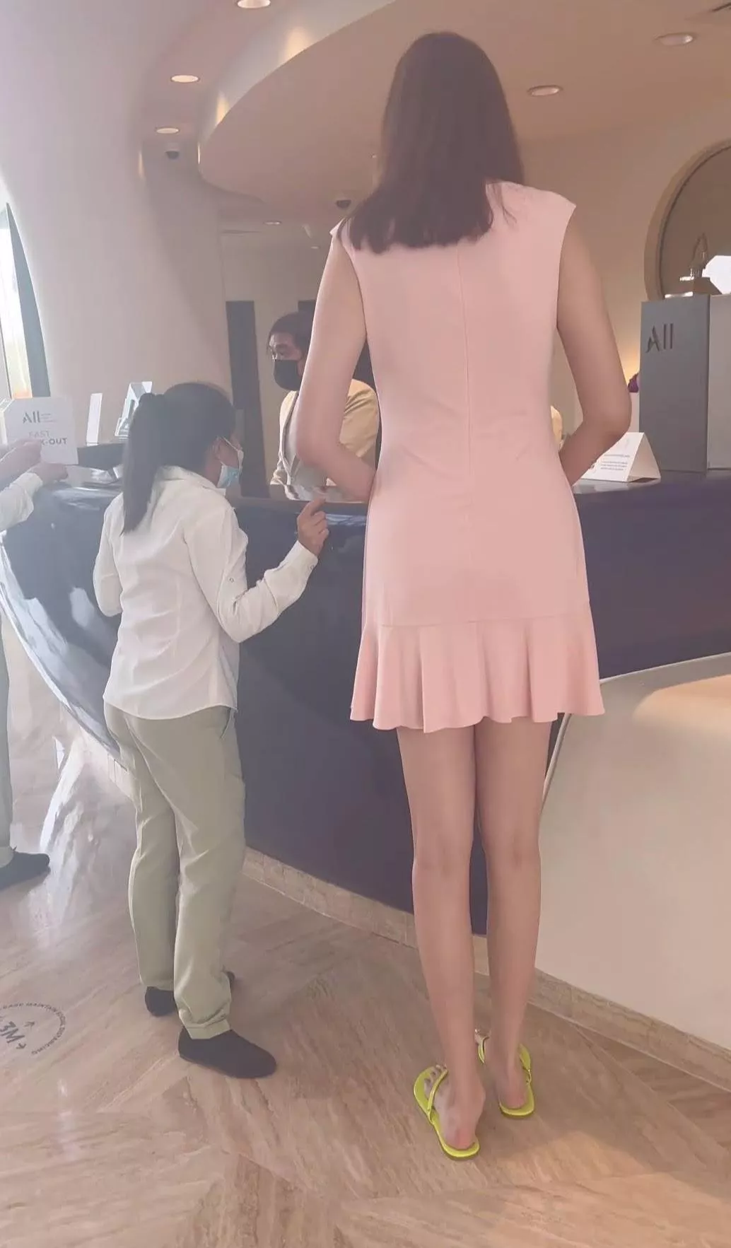 Hotel employee with guest posted by dbdant