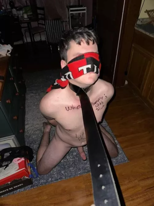 I waited on my knees, naked, blindfolded, and with my hands tied for her to use me as she pleased. I got used plenty. by OtherAccountOfMind