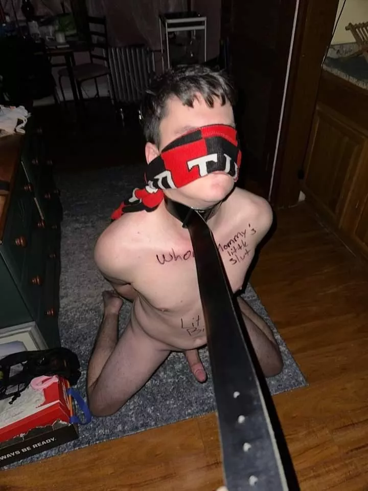 I waited on my knees, naked, blindfolded, and with my hands tied for her to use me as she pleased. I got used plenty. posted by OtherAccountOfMind