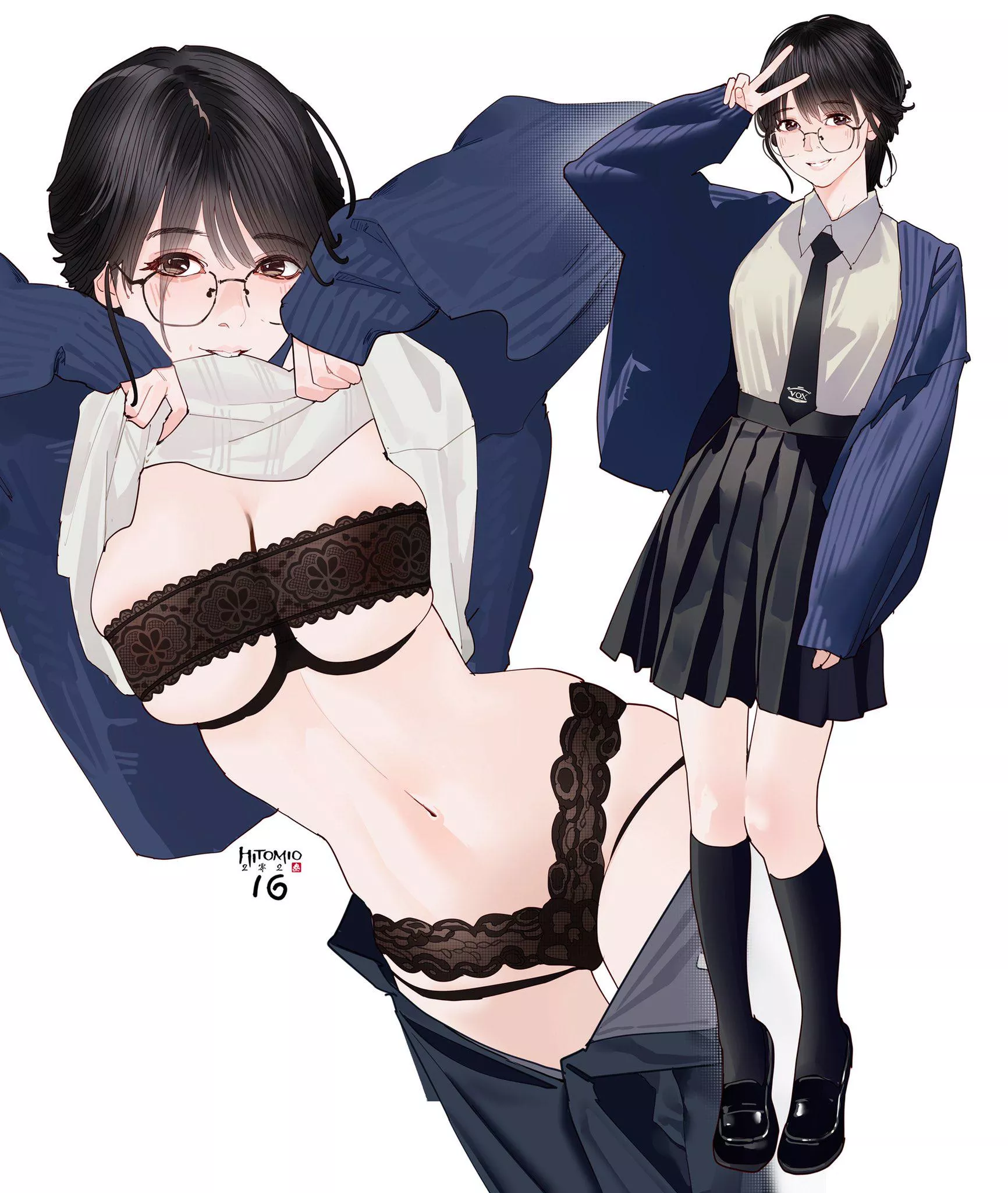 Innocent and Shy Student Wearing Lewd Lingerie Underneath  posted by Fluffy_Dick899