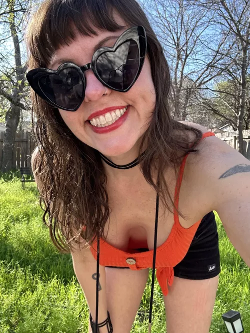 Leaning over to hug you  by KittyCans