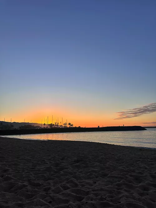 My favorite beach with the most beautiful sunset  by Fem_luv