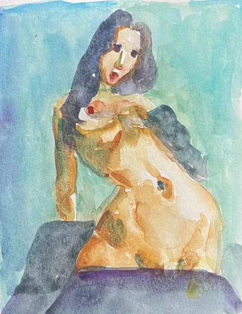 Nue Femme Debout, par moi  by mafleurbleue