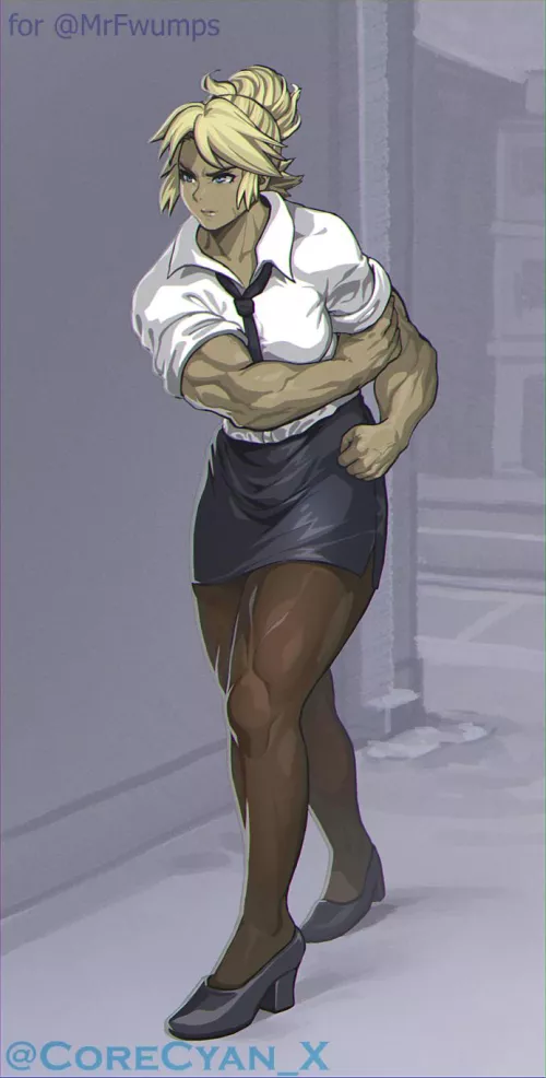 Office Lady [@CoreCyan_X] by TheTMoneyMan