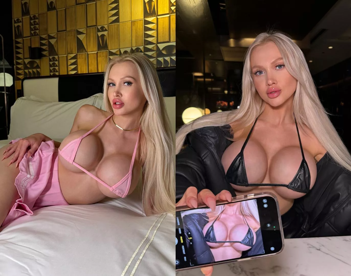 Pink or black micro bikini? posted by YesBabyLisa_