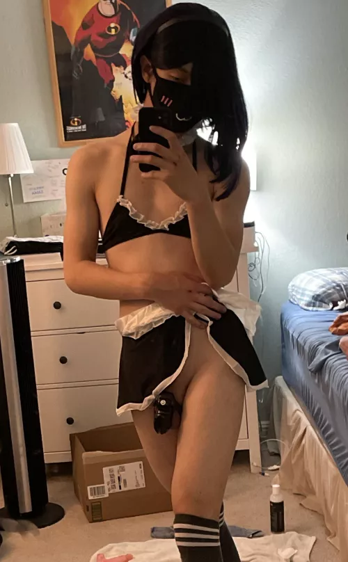 Surely other boys dress up as maids and cage themselves right? by No_Discipline_8236