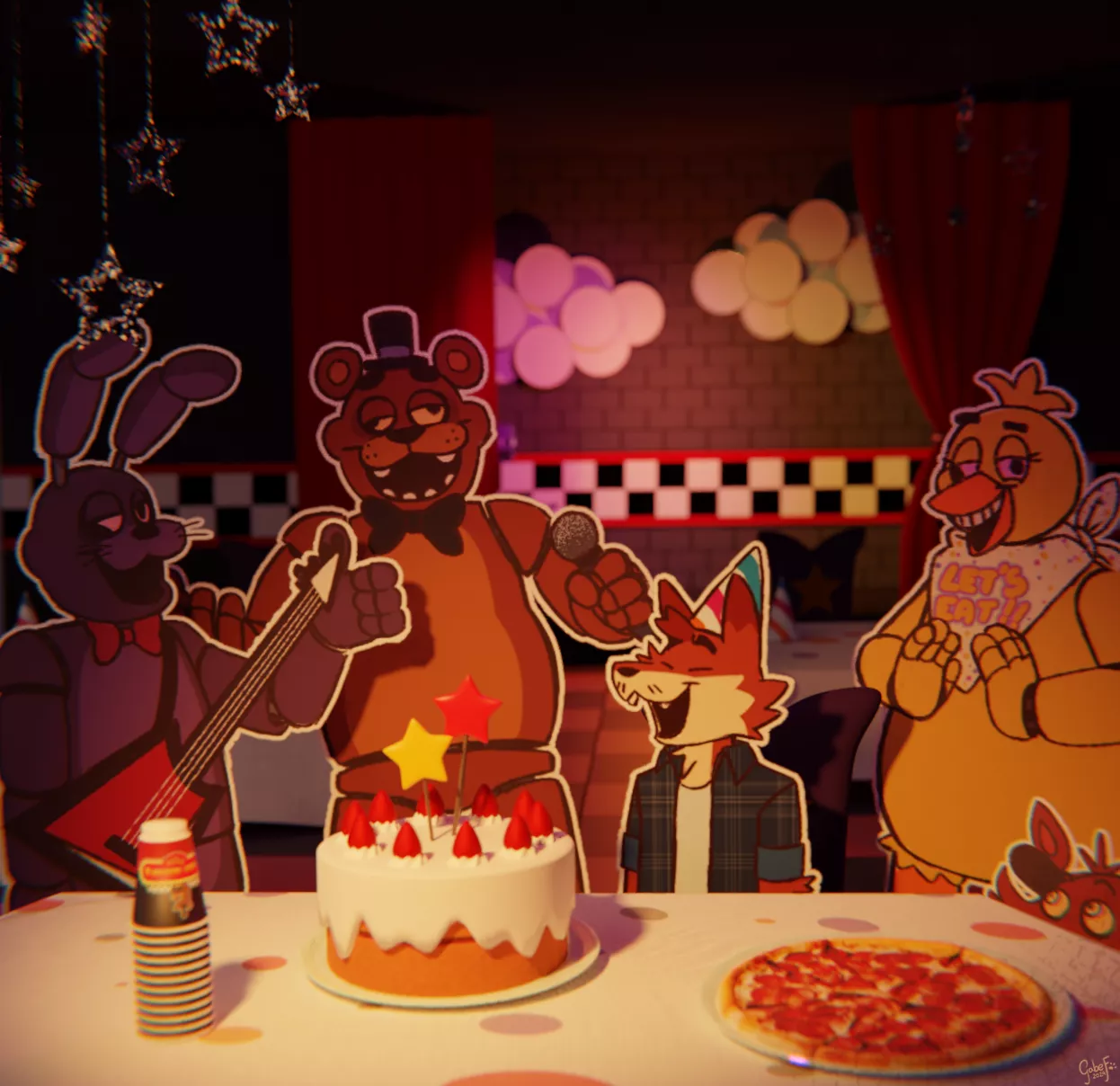 yeeeeeeeeeey :D 🎂 (art by me) posted by CosmicLeafArts