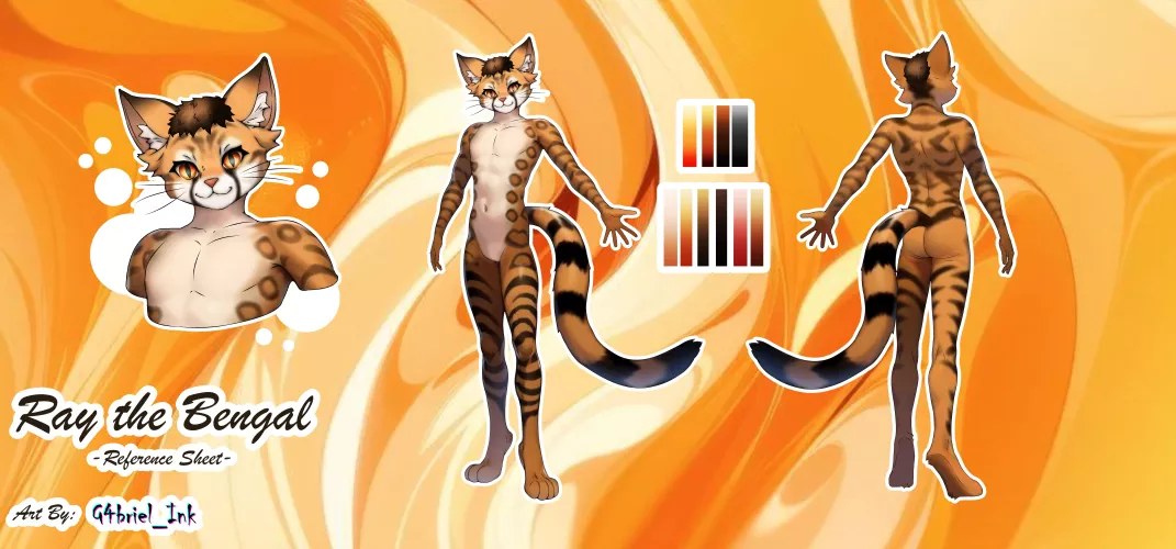 Bengal Cat i desing for a custommer recently :3 if youre interested on see more of my art on comments are more info nwn (art by me) by Ink_G4briel