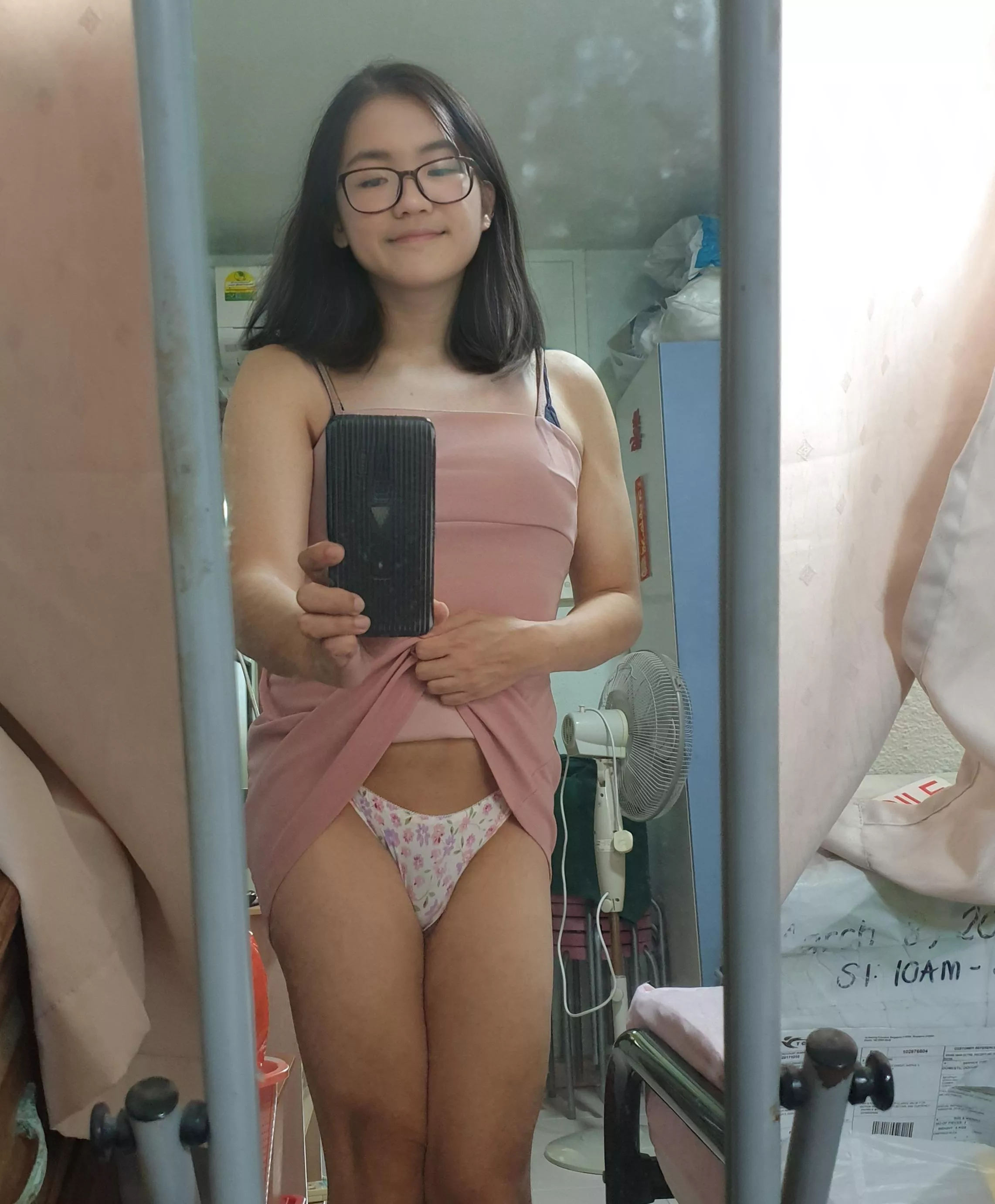 Daddy asked for a mirror selfie of my new dress. I gave he something more. posted by jillc94