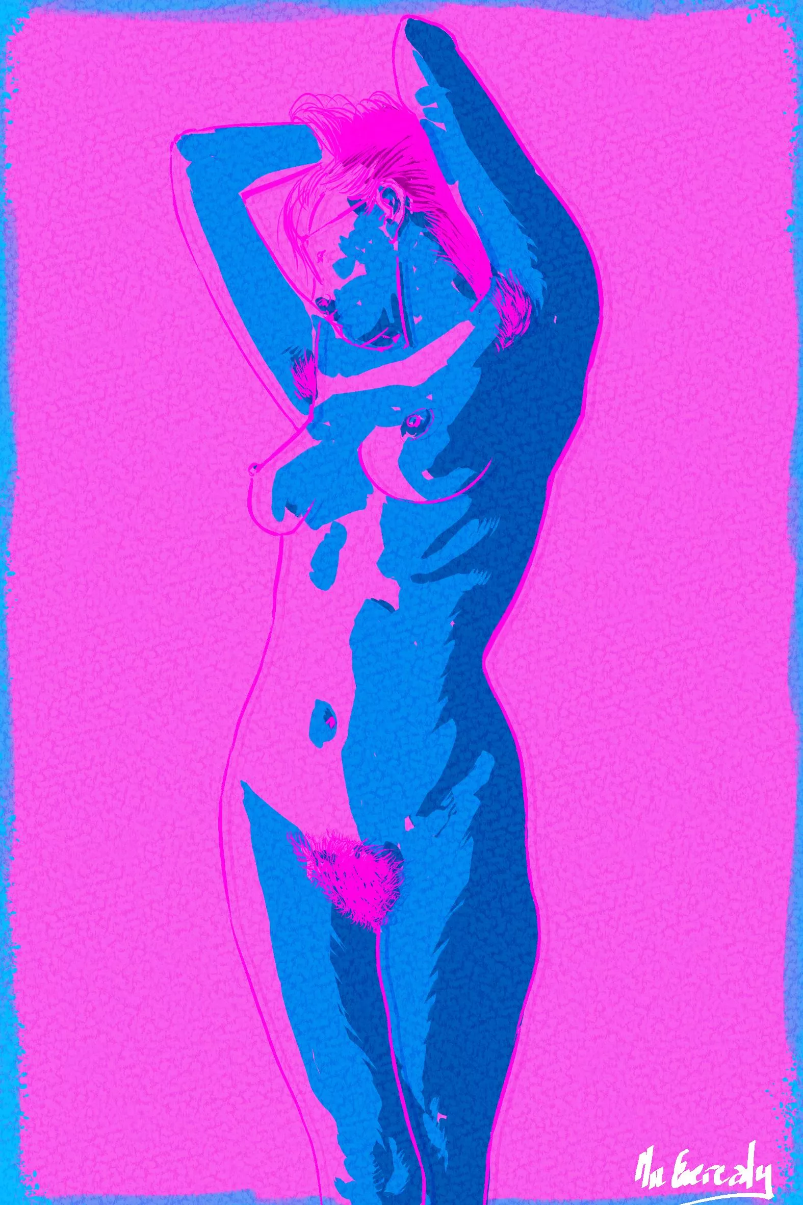 Hairy Girl Series N°010. Art by Me. Digital (mixed-media) posted by MisterEveready