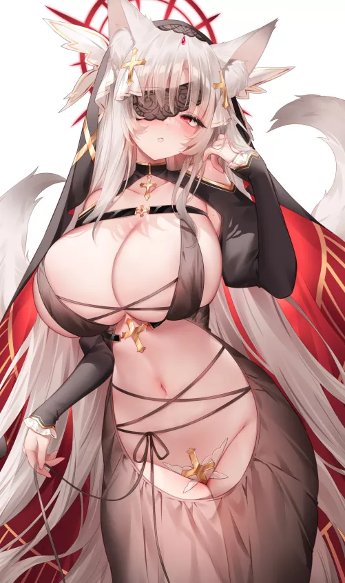 huge oppai fox [original] by Zewen_Senpai