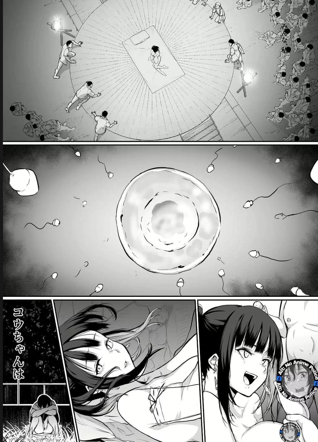 LF Mono Source: 1girl, smile, earrings, sperm, impregnation, fertilization, group, sat, multiple males, open mouth, side fringe, Alt: No Anime Police, Facebook, Japanese Text, grass, bottom naked, laying down, center bed, bonfire, wooden stairs, ceremony posted by Ramzhy