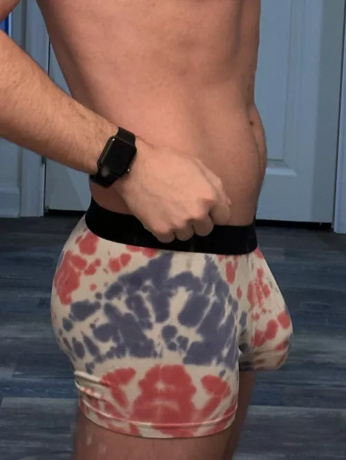 Packin’ and stretching these boxer briefs front and back.  by McCarey