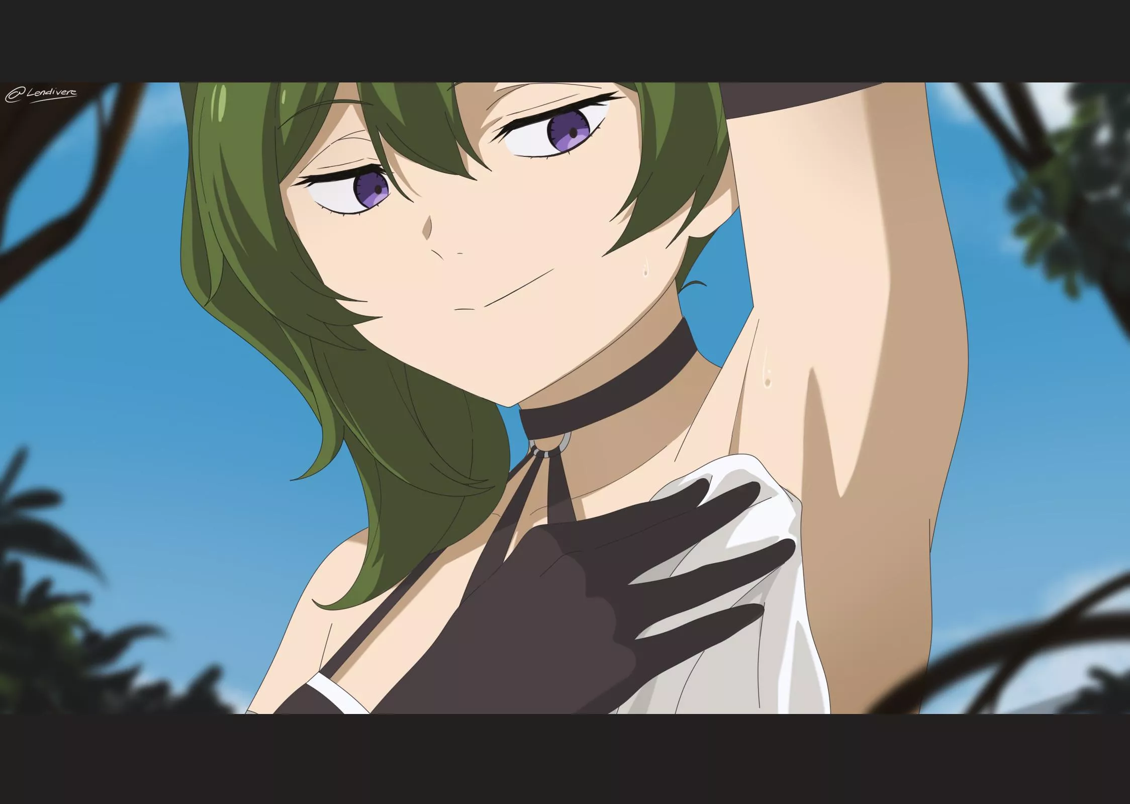 Ubel wiping her sweaty armpit posted by Yhtirs