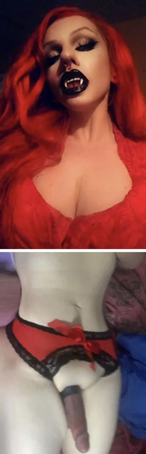 Could I bite you and turn you into my slave? 😈🖤 by L8TEX