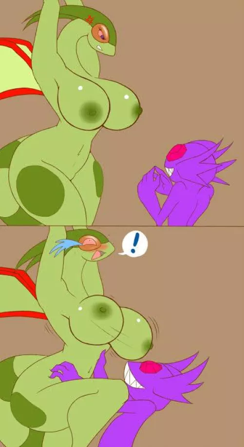 Flygon tickled by sableye by Salt_Community3388
