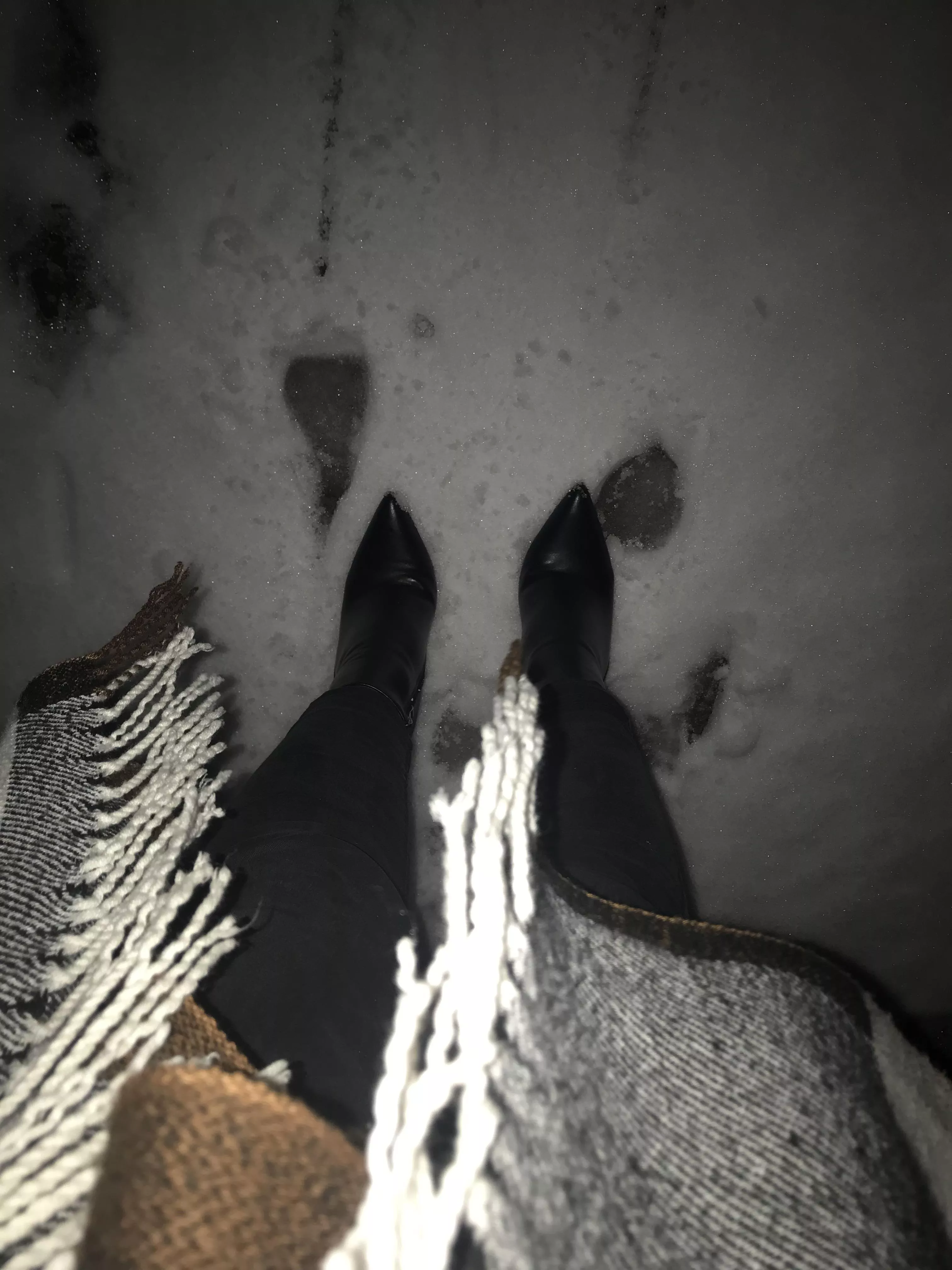 High heels in the snow! posted by Successful_Repeat_52