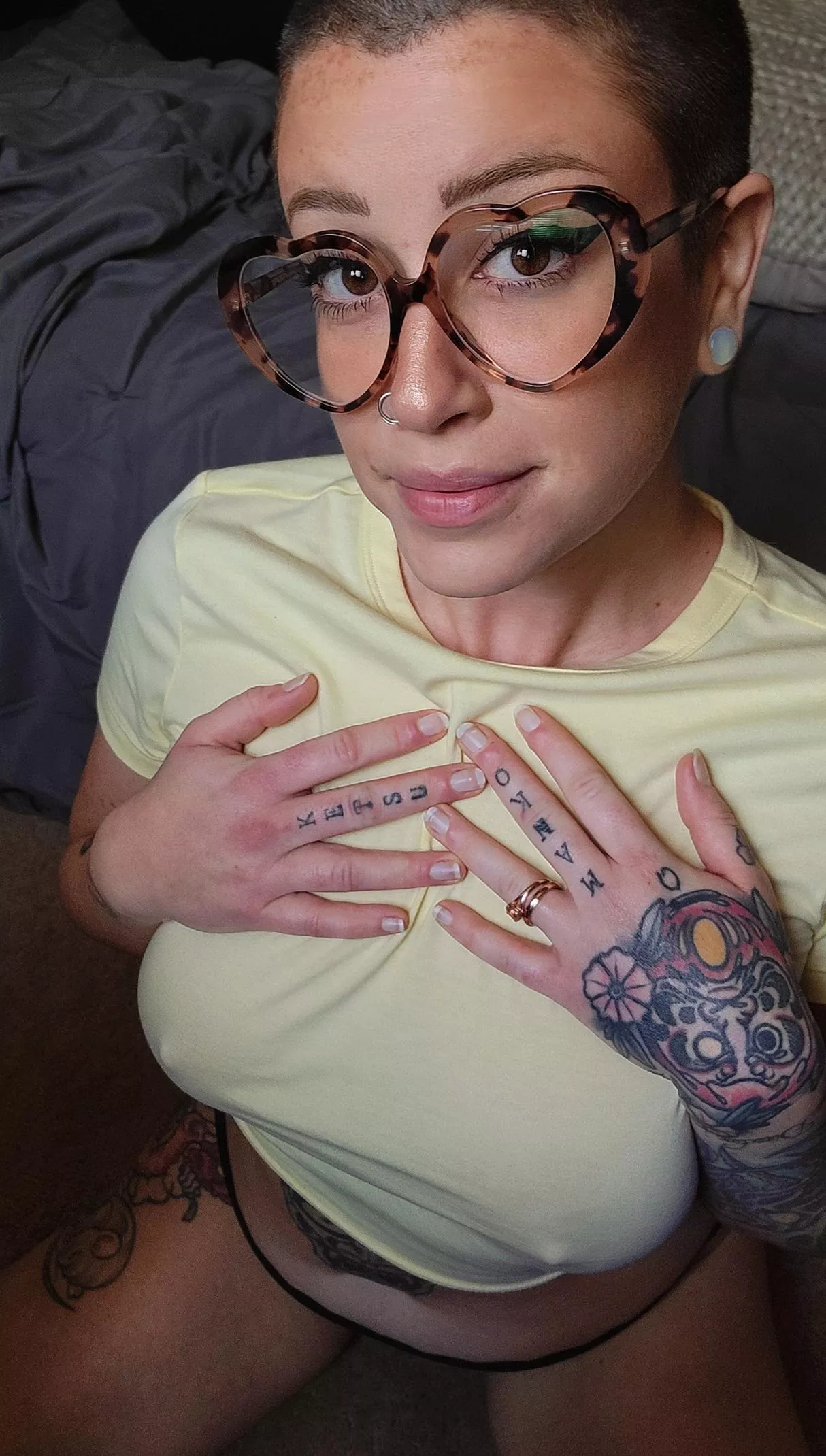 I was shaved almost bald recently, but it's already growing back so fast!  posted by Kirsten_pamyu