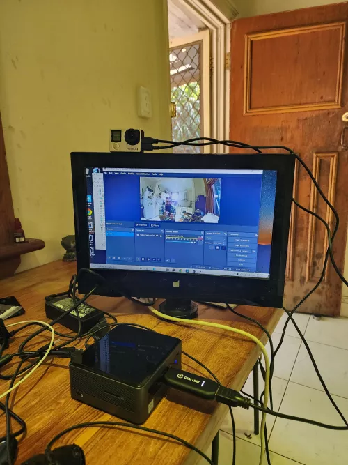 Janky AF mini pc streaming rig (street find) by skunterr