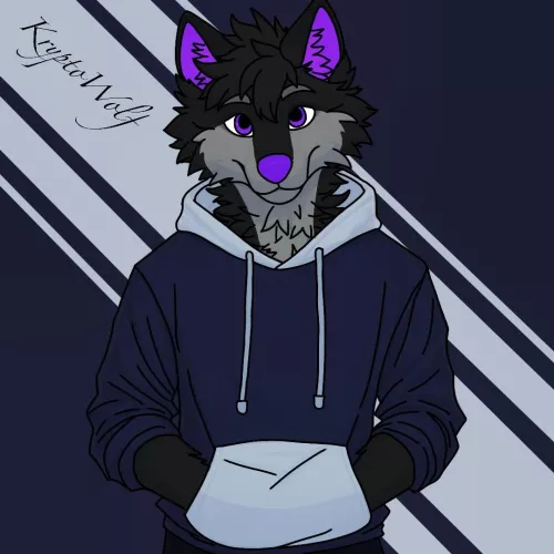 Jasper the wolf. Done by me.  by _KryptoWolf_