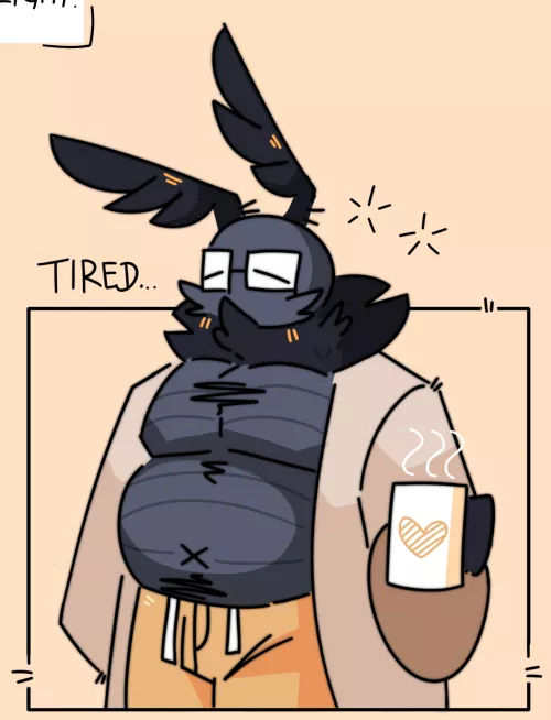 mothman dad just woke up, he name Apollo by skykdotidot